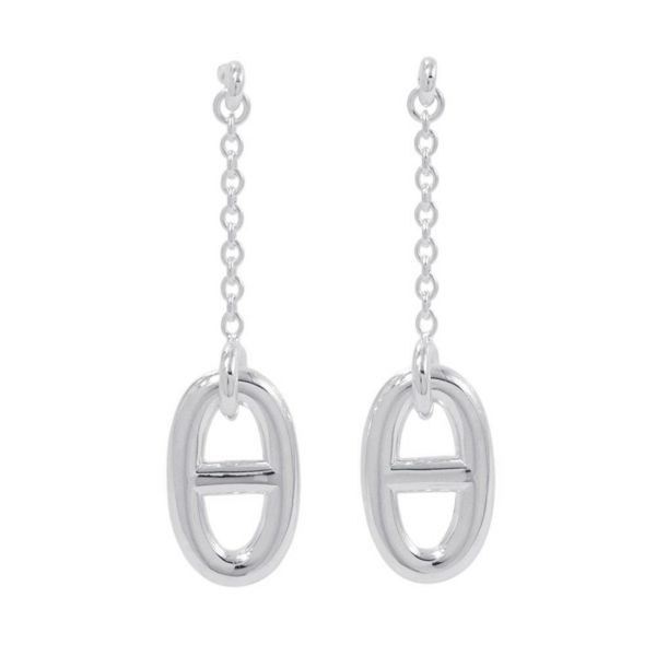 エルメス ピアス シェーヌダンクル ファランドール ピアス MM Earrings SV925シルバー HERMES ジュエリー