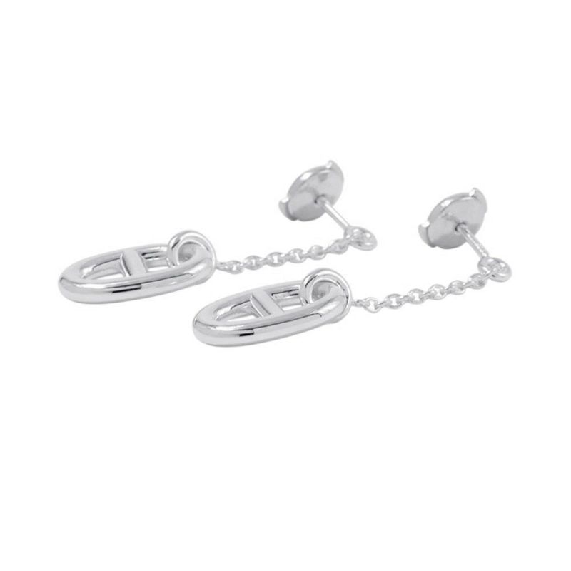 エルメス ピアス シェーヌダンクル ファランドール ピアス MM Earrings SV925シルバー HERMES ジュエリー