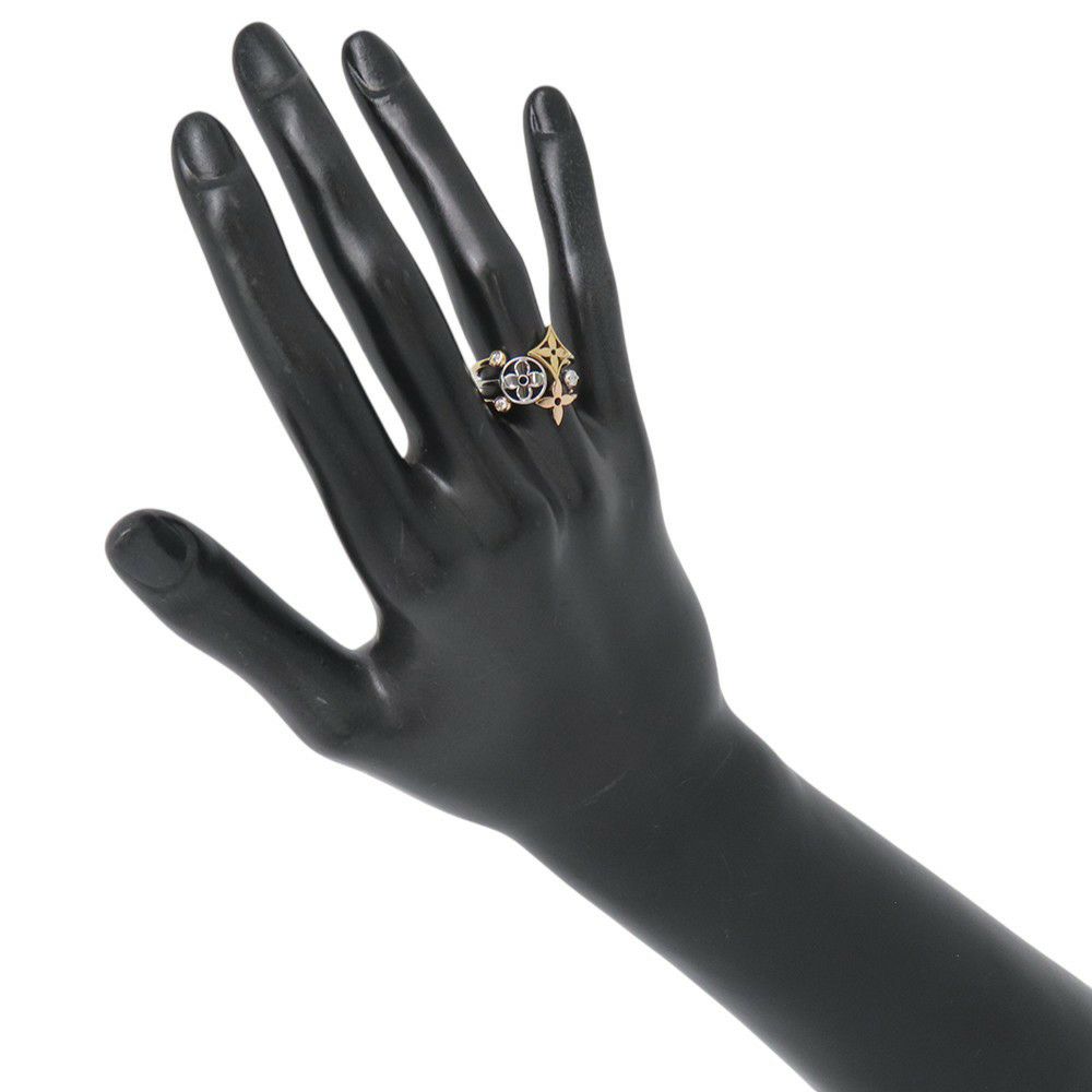 ルイヴィトン リング バーグ モノグラム イディール ダイヤモンド 3P 計約0.10ct K18PG/K18YG/K18WG サイズ51 Q9F15E 指輪