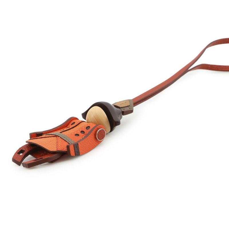 エルメス バッグチャーム 花火師 Artificier キュイーブル/オレンジ エプソン/シェブルミゾル K刻印