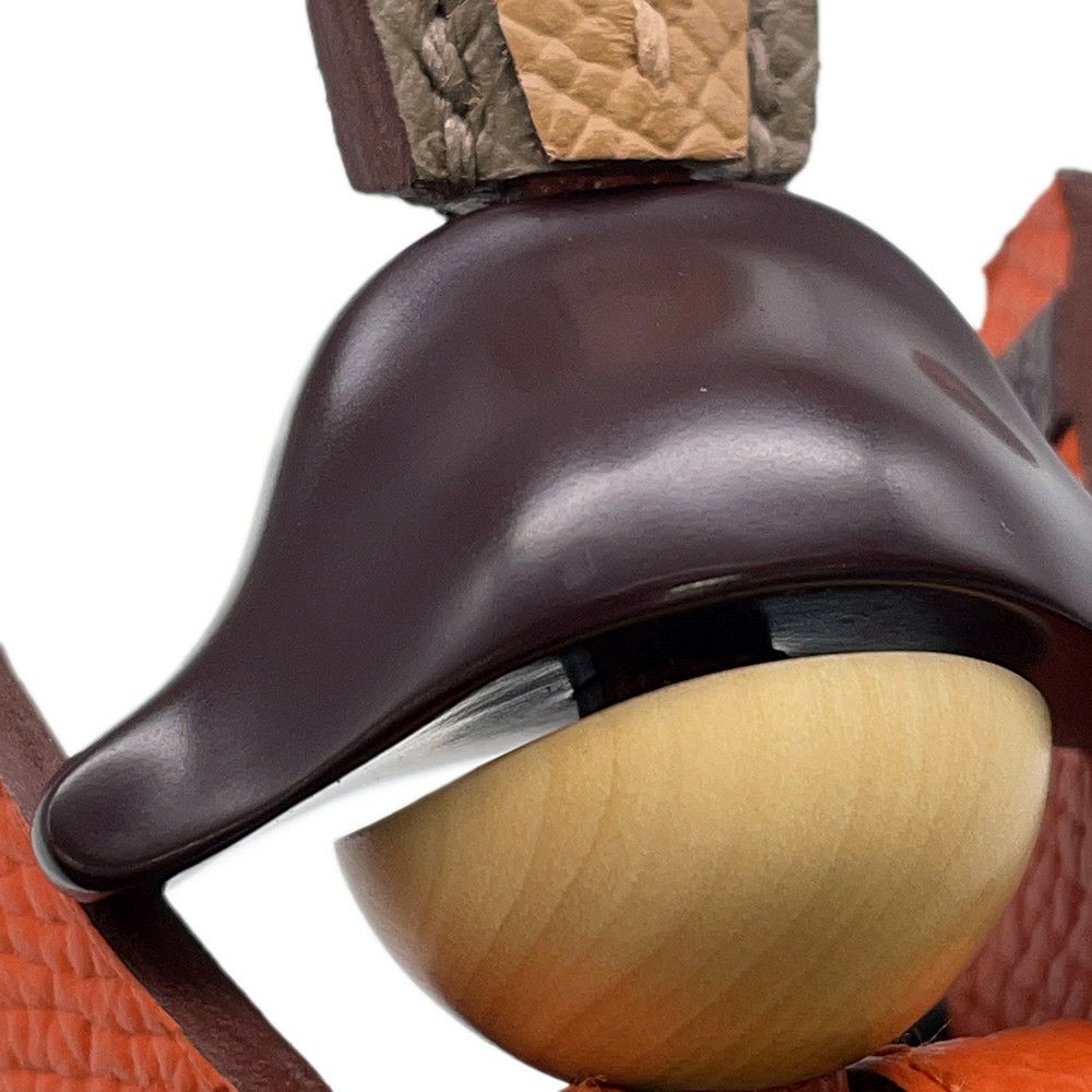 エルメス バッグチャーム 花火師 Artificier キュイーブル/オレンジ エプソン/シェブルミゾル K刻印