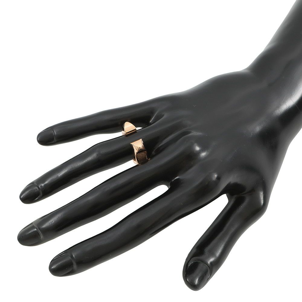 エルメス リング アテナ ドゥブル クルー エトゥープ/ピンクゴールド金具 ヴォーマダム サイズ51 HERMES 指輪