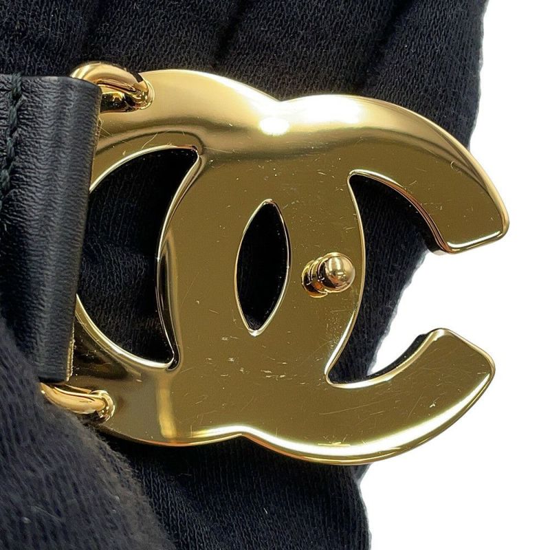 シャネル べルト ココマーク エナメル レザー サイズ75 B24 B CHANEL 黒