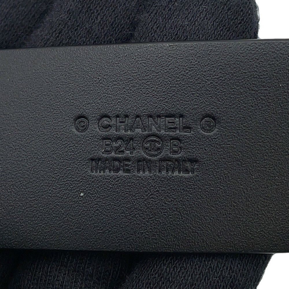 シャネル べルト ココマーク エナメル レザー サイズ75 B24 B CHANEL 黒