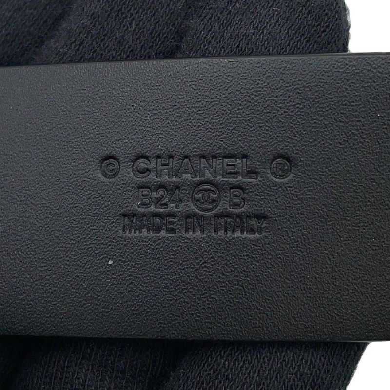 シャネル べルト ココマーク エナメル レザー サイズ75 B24 B CHANEL 黒