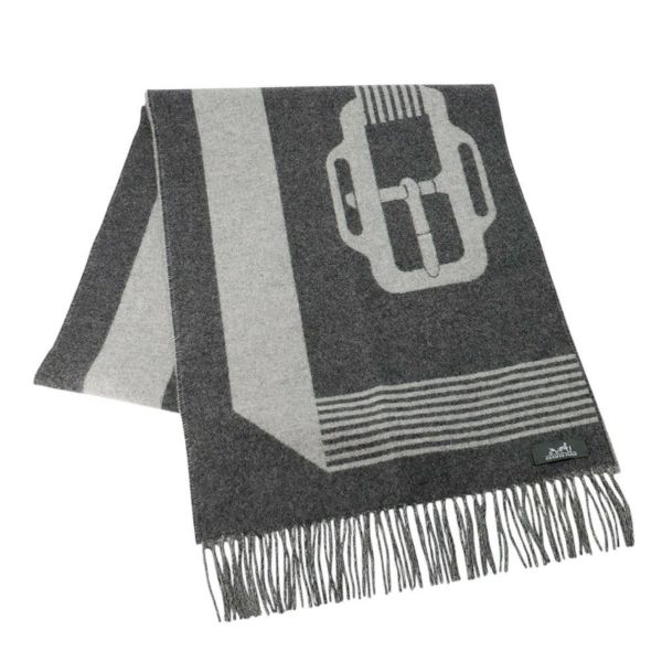 エルメス マフラー サングル・ア・ブックル カシミヤ HERMES 2023年