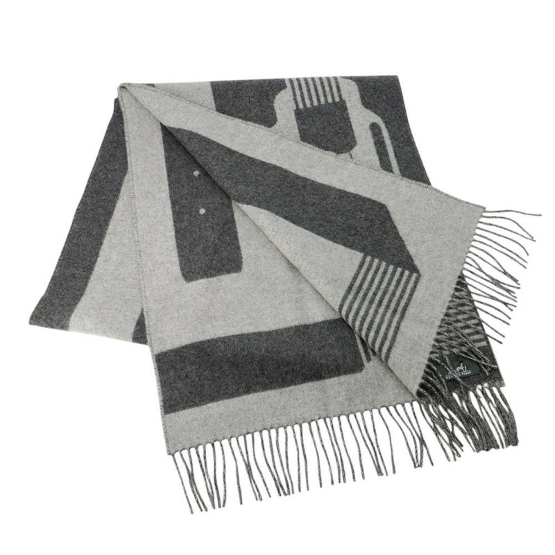 エルメス マフラー サングル・ア・ブックル カシミヤ HERMES 2023年