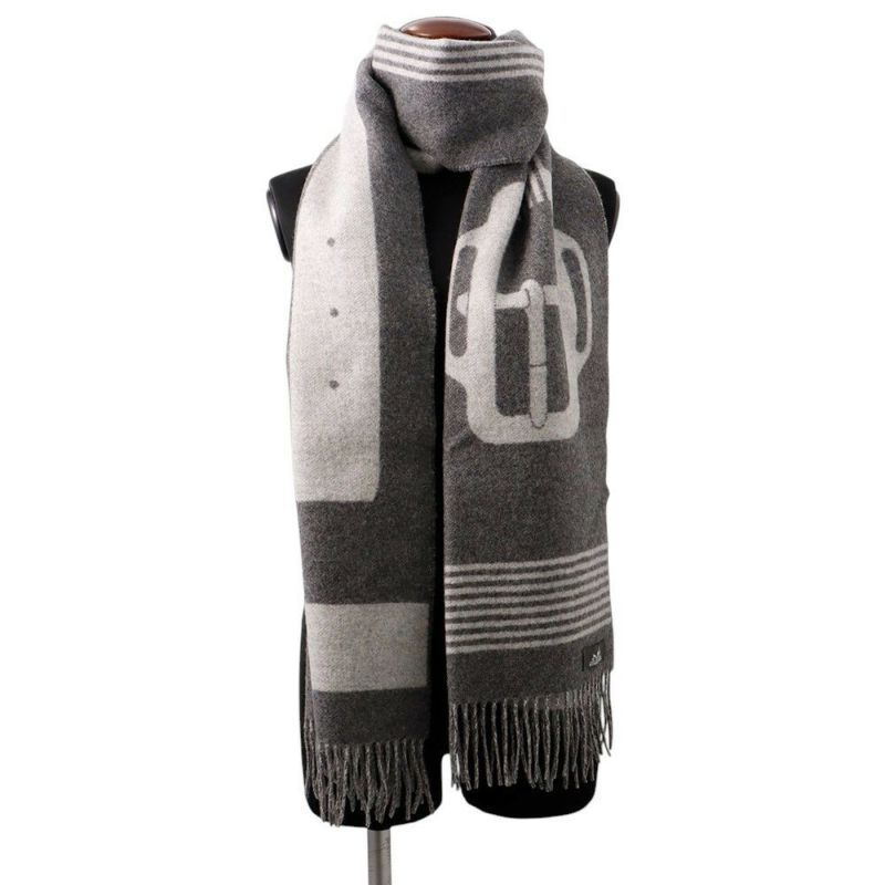 エルメス マフラー サングル・ア・ブックル カシミヤ HERMES 2023年