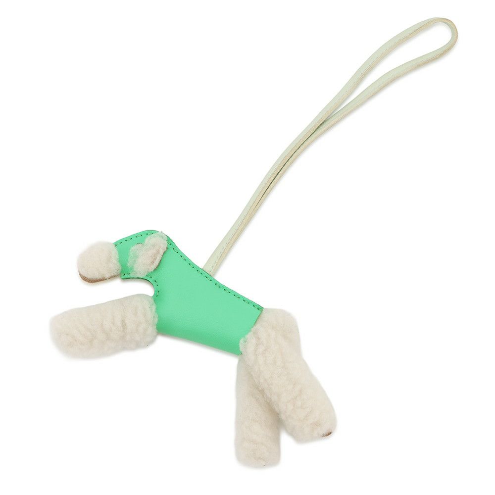 エルメス バッグチャーム バディ ヴェールコミック/ヴェールフィズ ラムスキン/ムートン U刻印