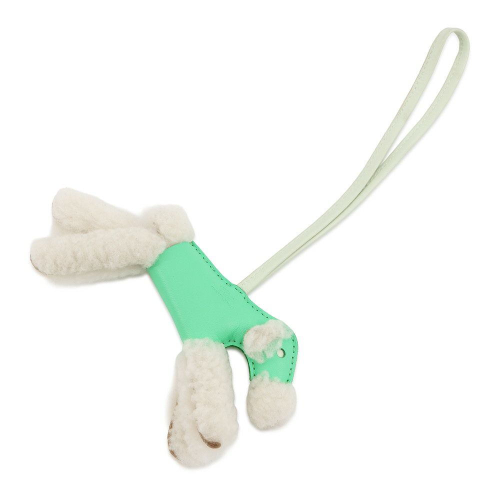 エルメス バッグチャーム バディ ヴェールコミック/ヴェールフィズ ラムスキン/ムートン U刻印