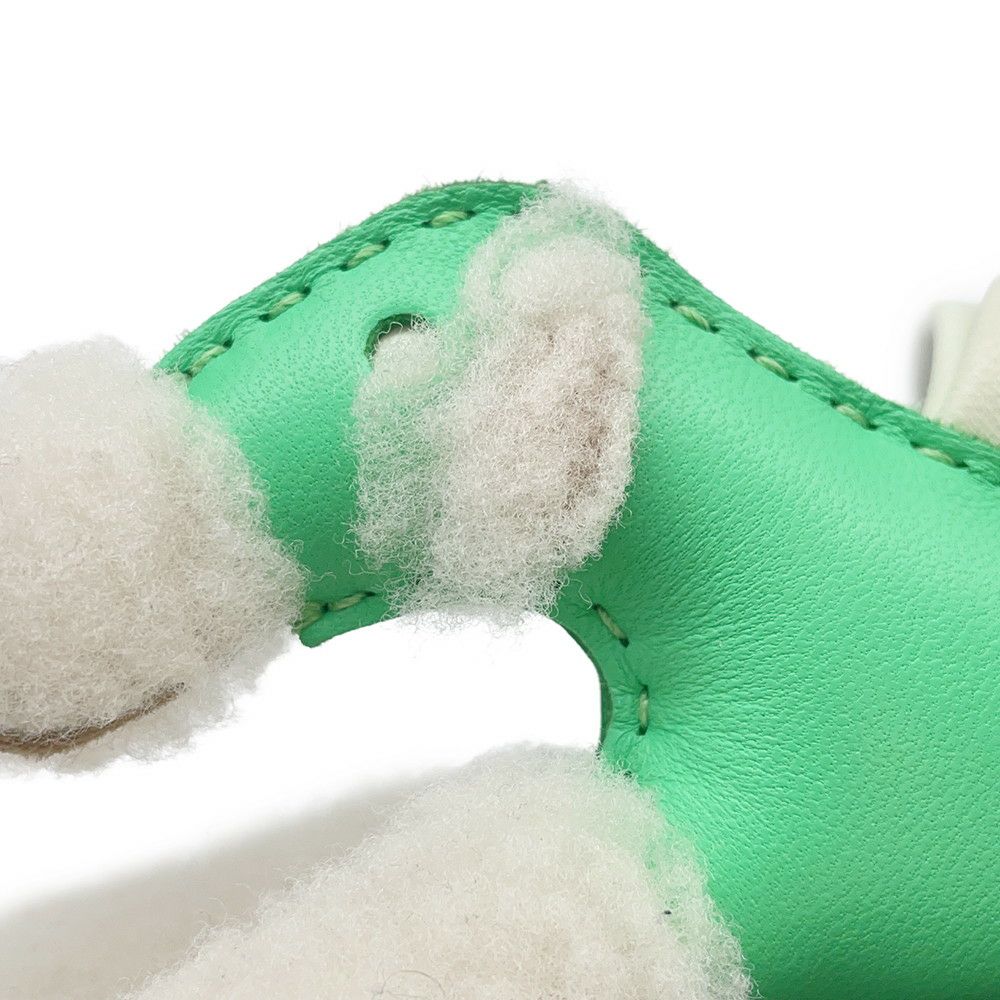 エルメス バッグチャーム バディ ヴェールコミック/ヴェールフィズ ラムスキン/ムートン U刻印