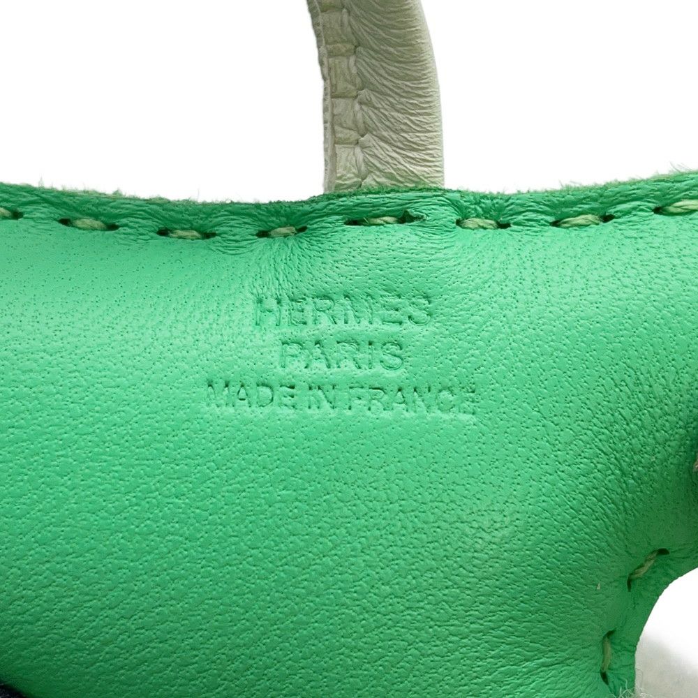 エルメス バッグチャーム バディ ヴェールコミック/ヴェールフィズ ラムスキン/ムートン U刻印