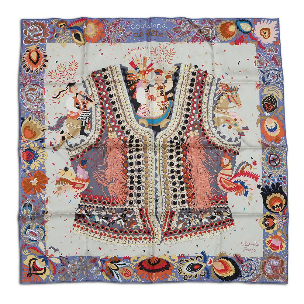 エルメス スカーフ カレ90 六分儀 SEXTANTS HERMES シルク 安心保証