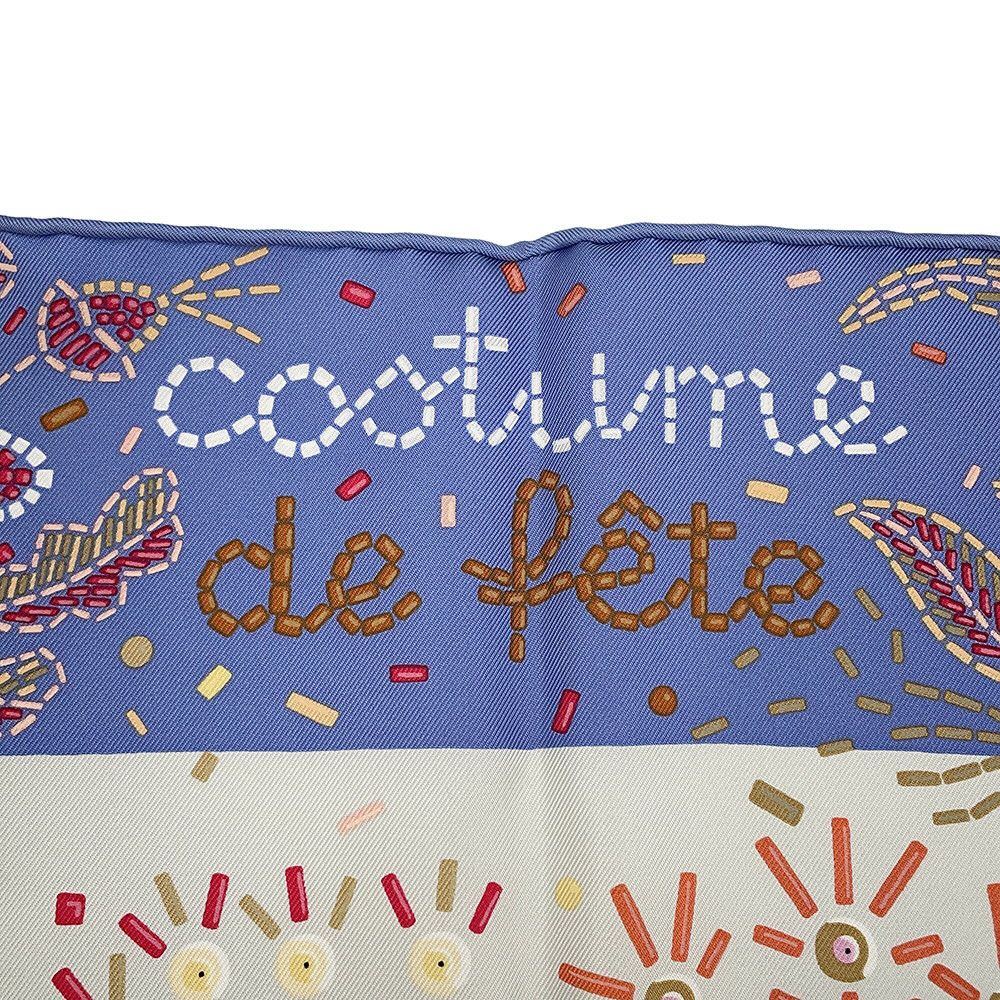 エルメス スカーフ カレ90 コスチューム・ドゥ・フェット Costume de Fete HERMES カシミヤ HERMES 2023年春夏