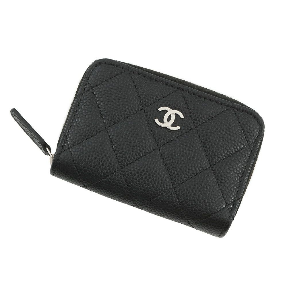 シャネル コインケース マトラッセ ココマーク キャビアスキン AP0216 CHANEL 財布 黒