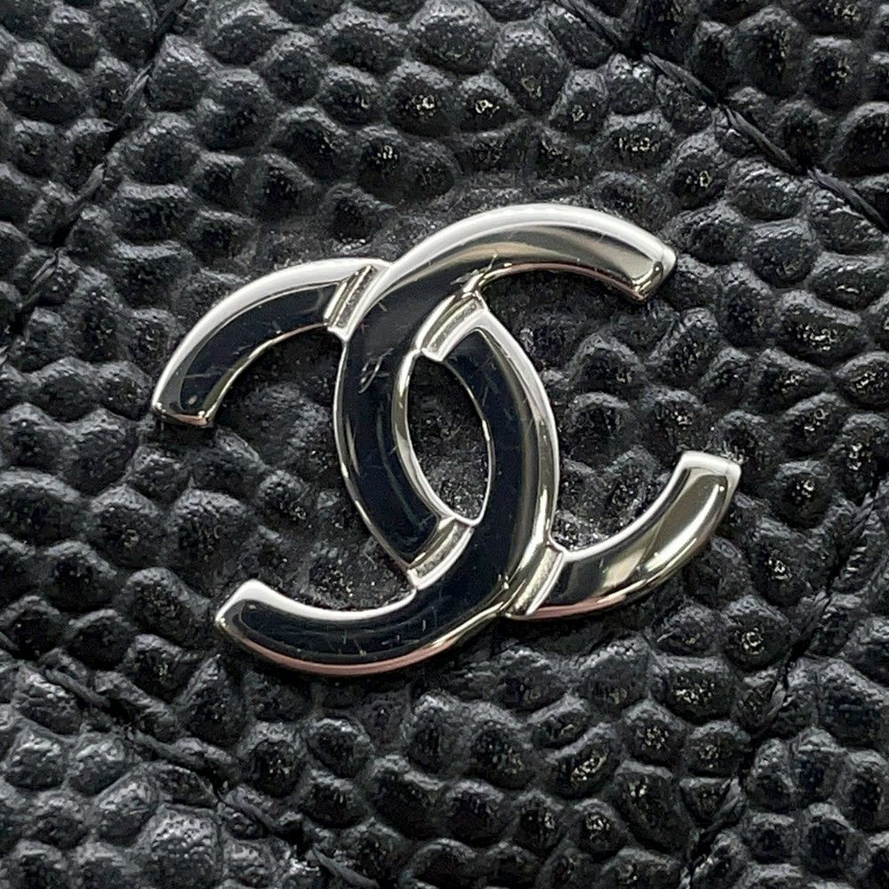 シャネル コインケース マトラッセ ココマーク キャビアスキン AP0216 CHANEL 財布 黒