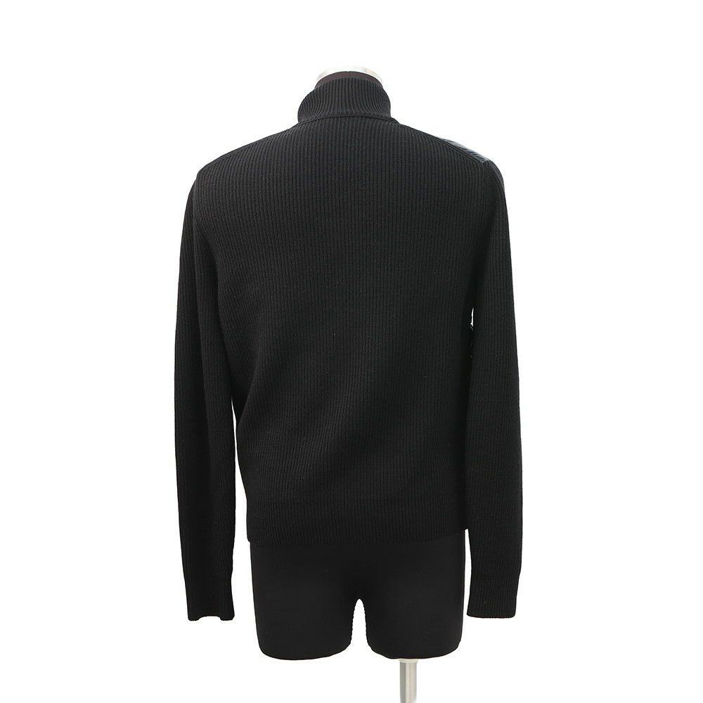 モンクレール ダウンジャケット トリコロール ニット切り替え メンズサイズM E20919416600 MONCLER 黒