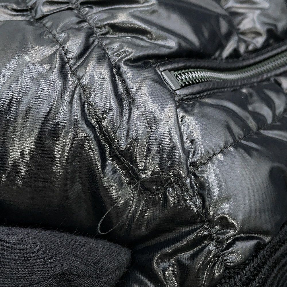 モンクレール ダウンジャケット トリコロール ニット切り替え メンズサイズM E20919416600 MONCLER 黒