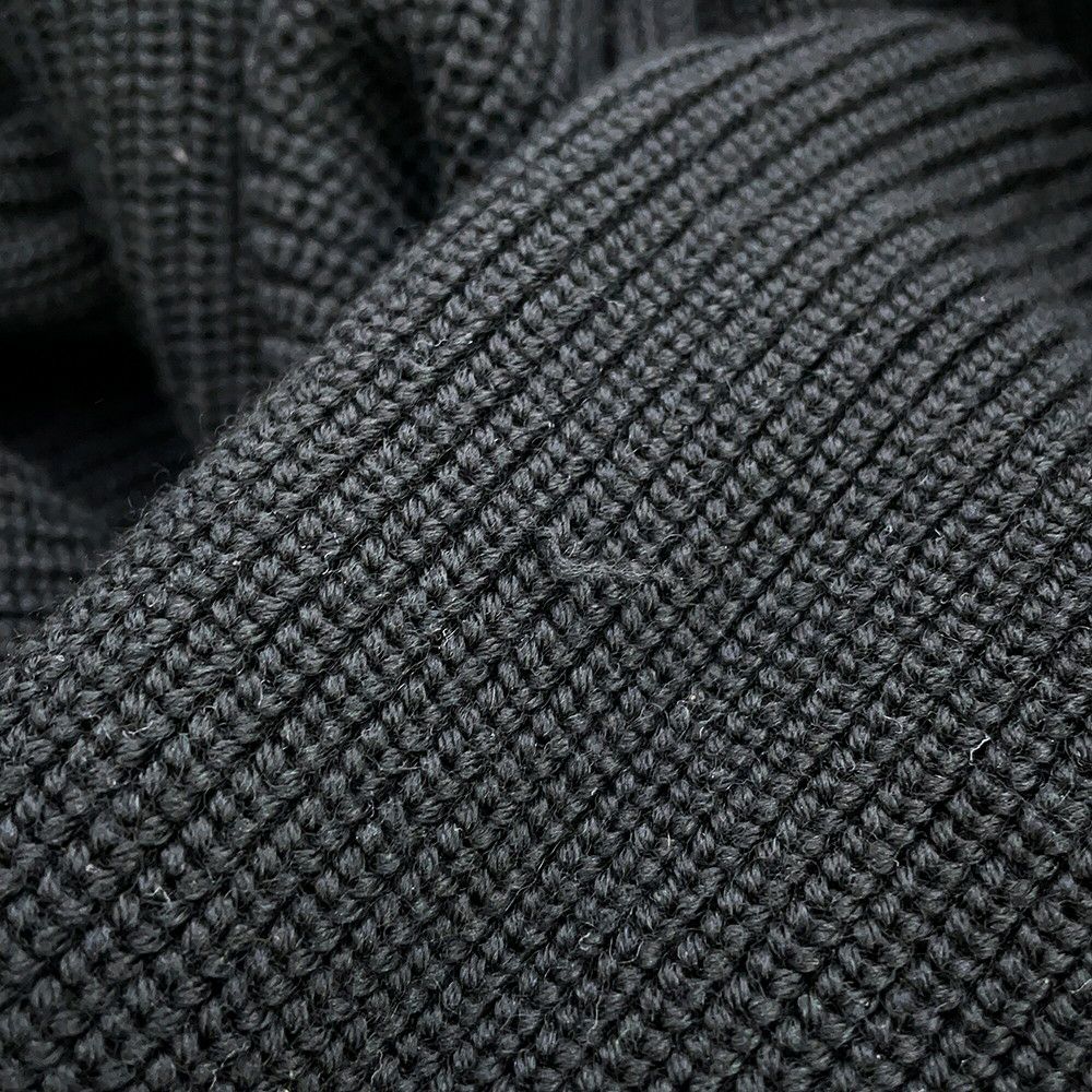 モンクレール ダウンジャケット トリコロール ニット切り替え メンズサイズM E20919416600 MONCLER 黒