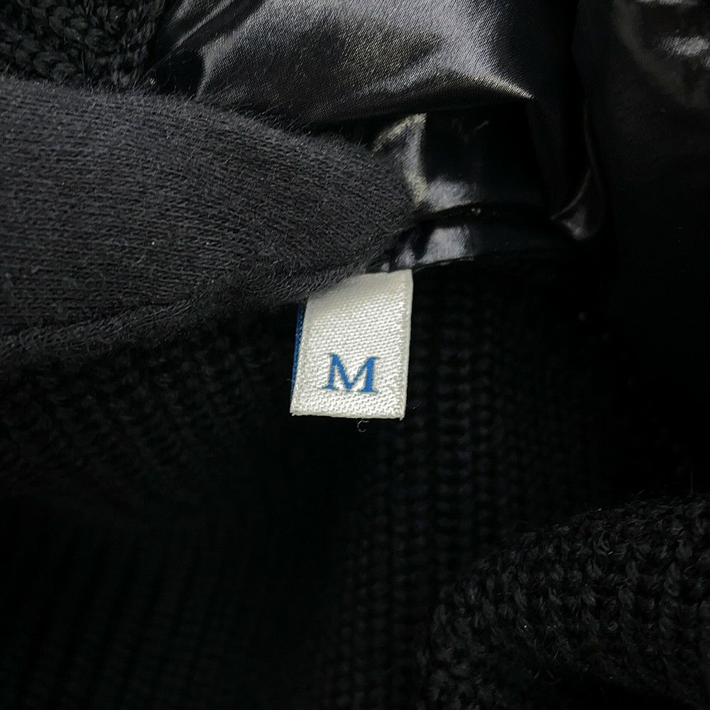 モンクレール ダウンジャケット トリコロール ニット切り替え メンズサイズM E20919416600 MONCLER 黒