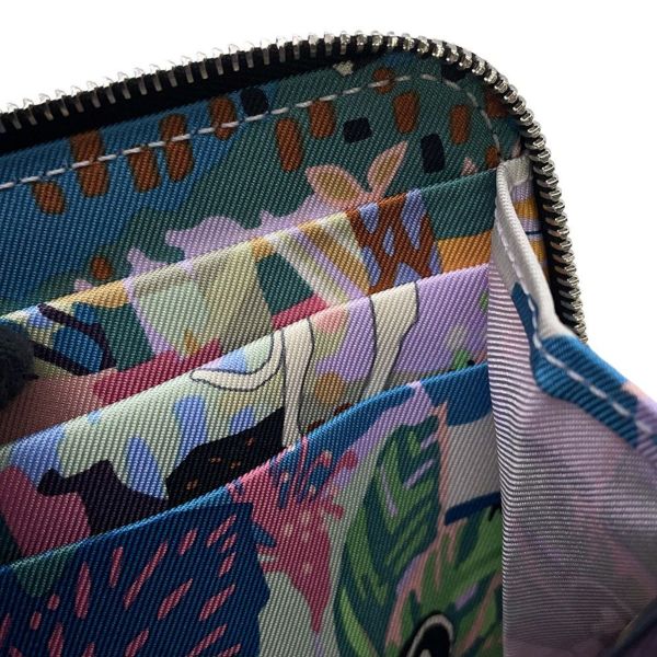 エルメス コインケース アザップコンパクト シルクイン ブラック/シルバー金具 エプソン K刻印 黒