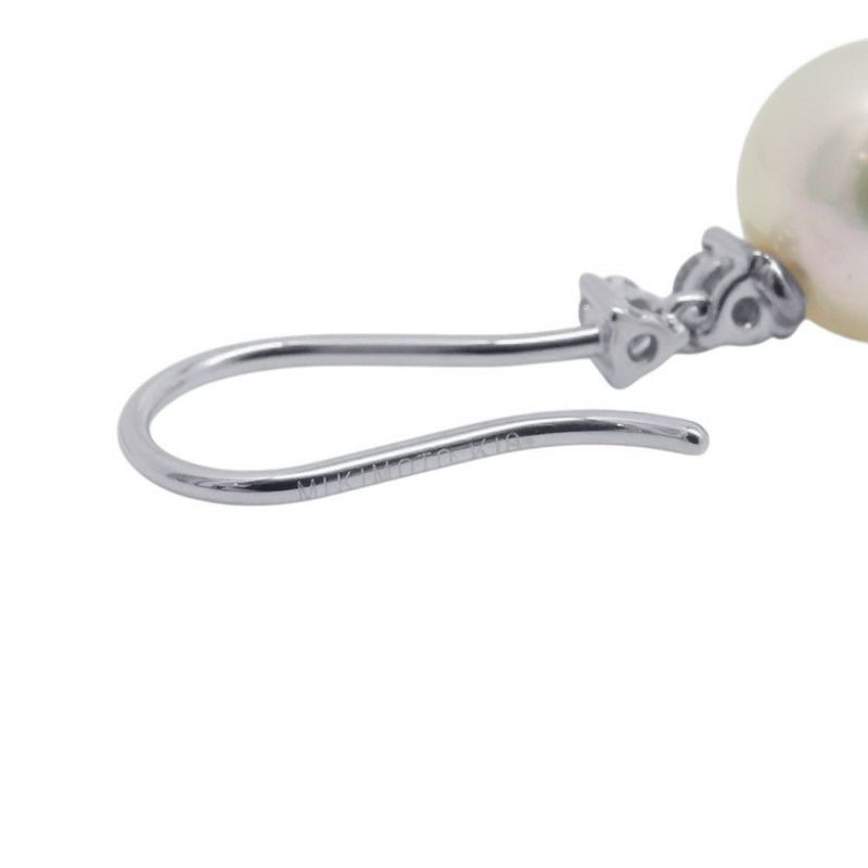 ミキモト ピアス あこや真珠/ダイヤモンド 4P 計約0.06ct パール K18WGホワイトゴールド PE-1474PU MIKIMOTO