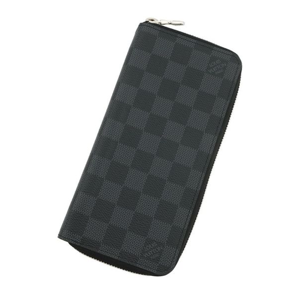 ルイヴィトン 長財布 ダミエ・グラフィット ジッピーウォレット・ヴェルティカル N63095 メンズ 黒