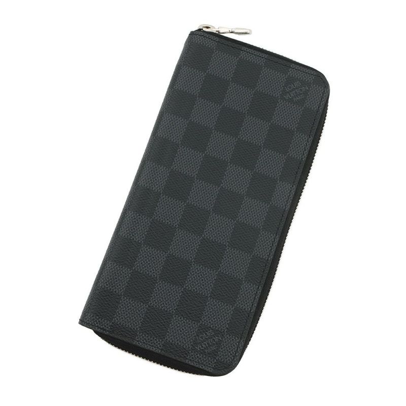 ルイヴィトン 長財布 ダミエ・グラフィット ジッピーウォレット・ヴェルティカル N63095 メンズ 黒