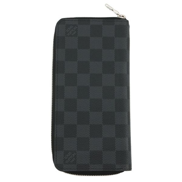 ルイヴィトン 長財布 ダミエ・グラフィット ジッピーウォレット・ヴェルティカル N63095 メンズ 黒