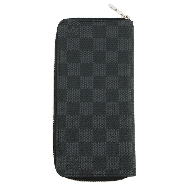 ルイヴィトン 長財布 ダミエ・グラフィット ジッピーウォレット・ヴェルティカル N63095 メンズ 黒