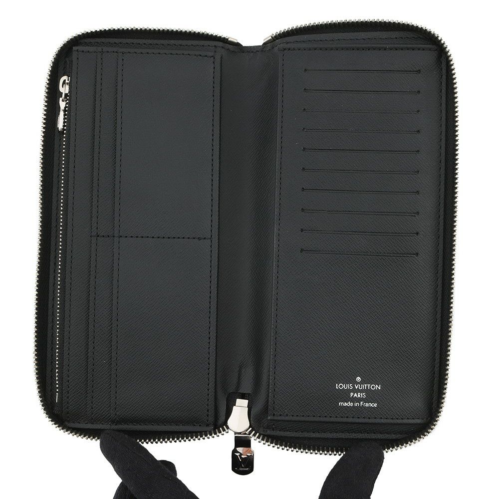 ルイヴィトン 長財布 ダミエ・グラフィット ジッピーウォレット・ヴェルティカル N63095 メンズ 黒
