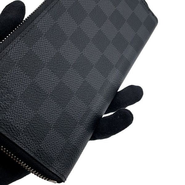 ルイヴィトン 長財布 ダミエ・グラフィット ジッピーウォレット・ヴェルティカル N63095 メンズ 黒