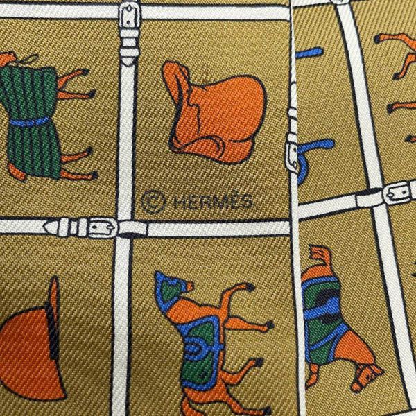 エルメス スカーフ ツイリー 馬着 Couvertures et Tenues de Jour HERMES シルクツイル 2022秋冬