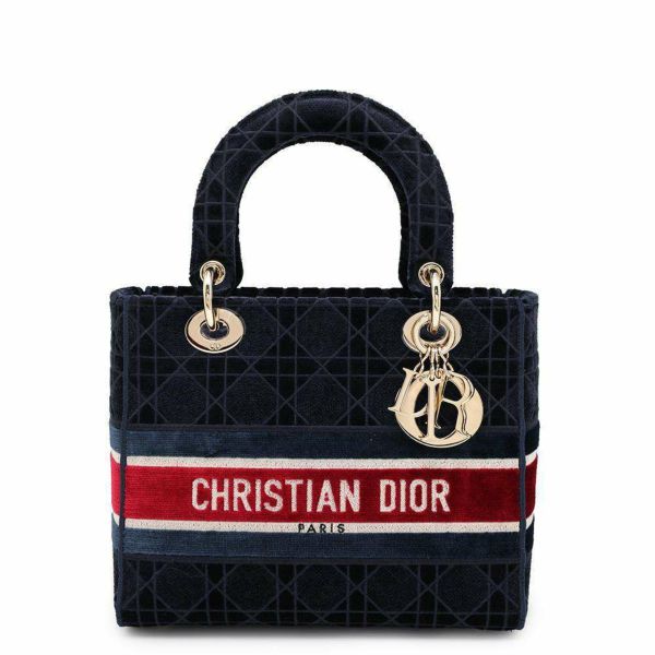 クリスチャン・ディオール ハンドバッグ レディ D-ライト サッチェル ベロア Christian Dior バッグ