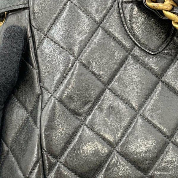 シャネル リュック ココマーク マトラッセ チェーン ラムスキン A10177 CHANEL バックパック 黒