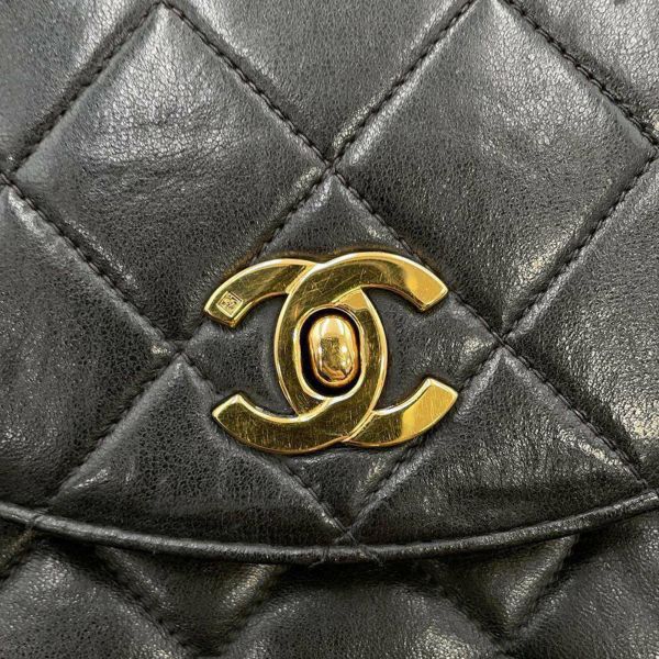 シャネル リュック ココマーク マトラッセ チェーン ラムスキン A10177 CHANEL バックパック 黒