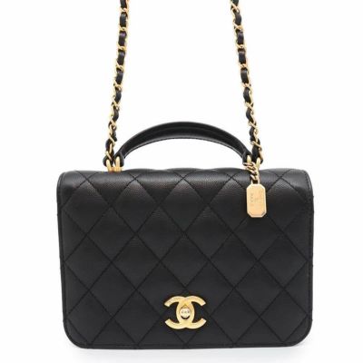 ☆シャネル チェーンショルダーバッグ マトラッセ ココマーク パール シャイニーラムスキン AS4385 CHANEL 黒 |  中古・新品ブランド販売ギャラリーレア公式通販