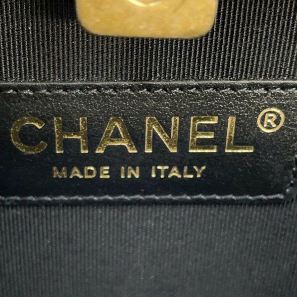 シャネル チェーンショルダーバッグ メタルパネル スクエアクラッチ メタル/ラムスキン CHANEL 黒