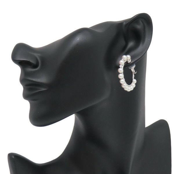 タサキ イヤリング あこや真珠/ダイヤモンド 計0.18ct K18WGホワイトゴールド TASAKI パール