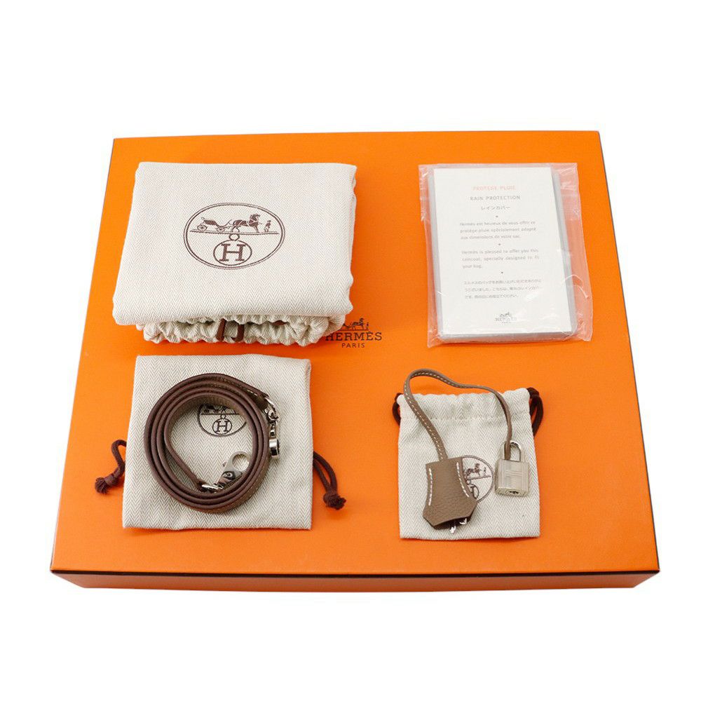 エルメス ハンドバッグ ケリー28 内縫い エトゥープ/シルバー金具 トゴ Y刻印 ２wayショルダー