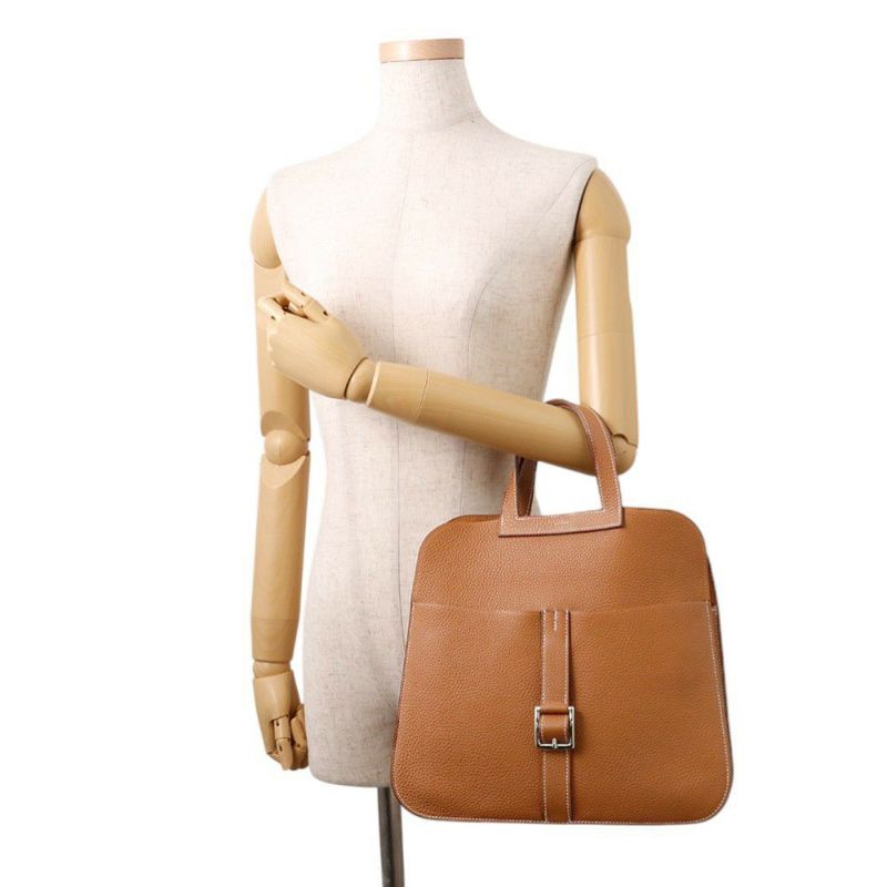 エルメス ハンドバッグ アルザン31 ゴールド/シルバー金具 トリヨンクレマンス C刻印 ２wayショルダー