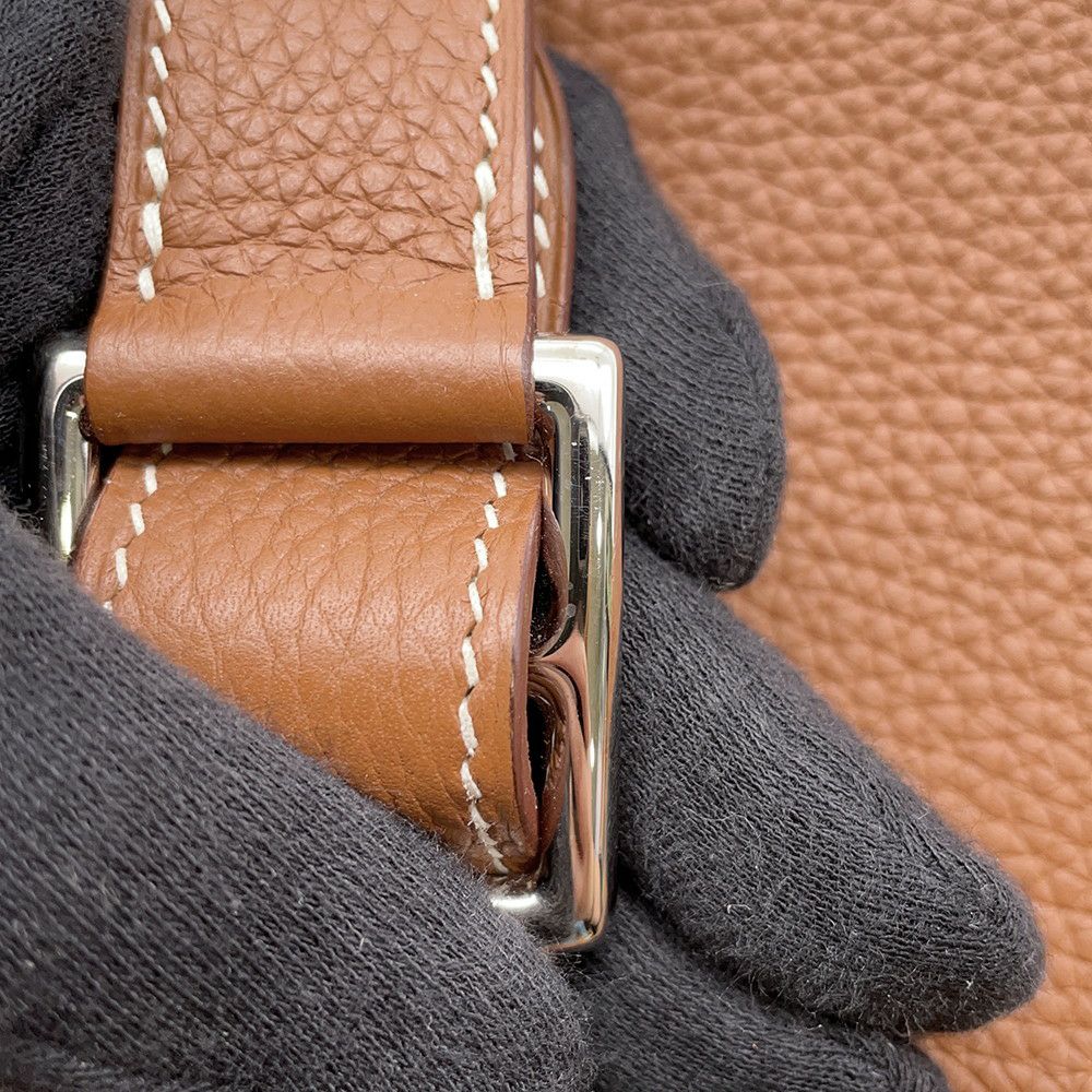 エルメス ハンドバッグ アルザン31 ゴールド/シルバー金具 トリヨンクレマンス C刻印 ２wayショルダー