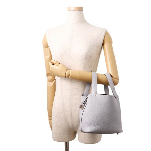 エルメス ハンドバッグ ピコタンロックPM グリパンタン/シルバー金具 トリヨンクレマンス K刻印