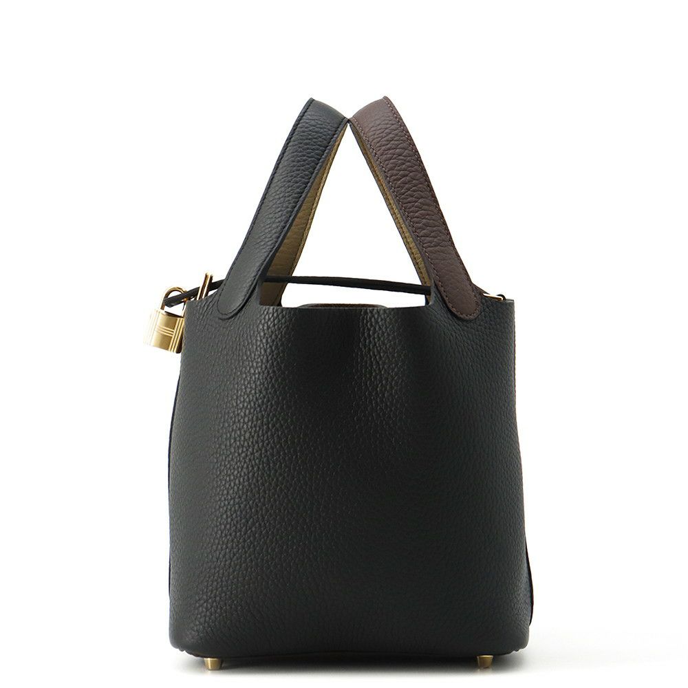 エルメス ピコタンロックPM カザック2 ブラック/マカサー/ベージュマルファ/ゴールド金具 トリヨンクレマンス W刻印