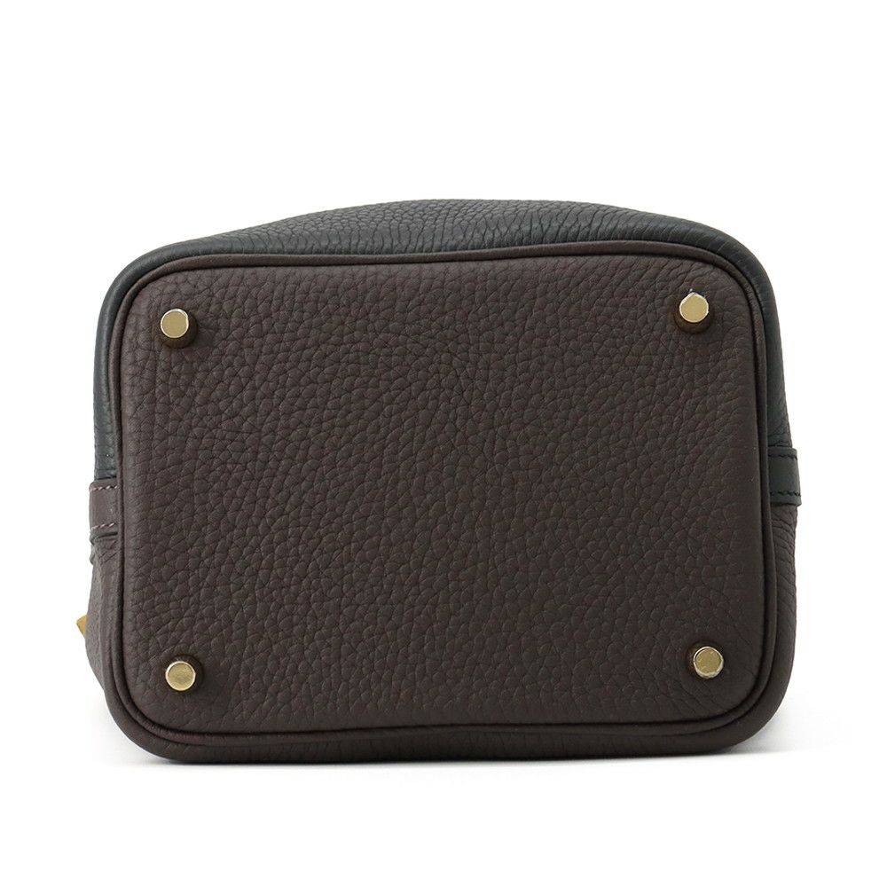 エルメス ピコタンロックPM カザック2 ブラック/マカサー/ベージュマルファ/ゴールド金具 トリヨンクレマンス W刻印