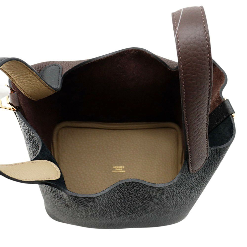 エルメス ピコタンロックPM カザック2 ブラック/マカサー/ベージュマルファ/ゴールド金具 トリヨンクレマンス W刻印