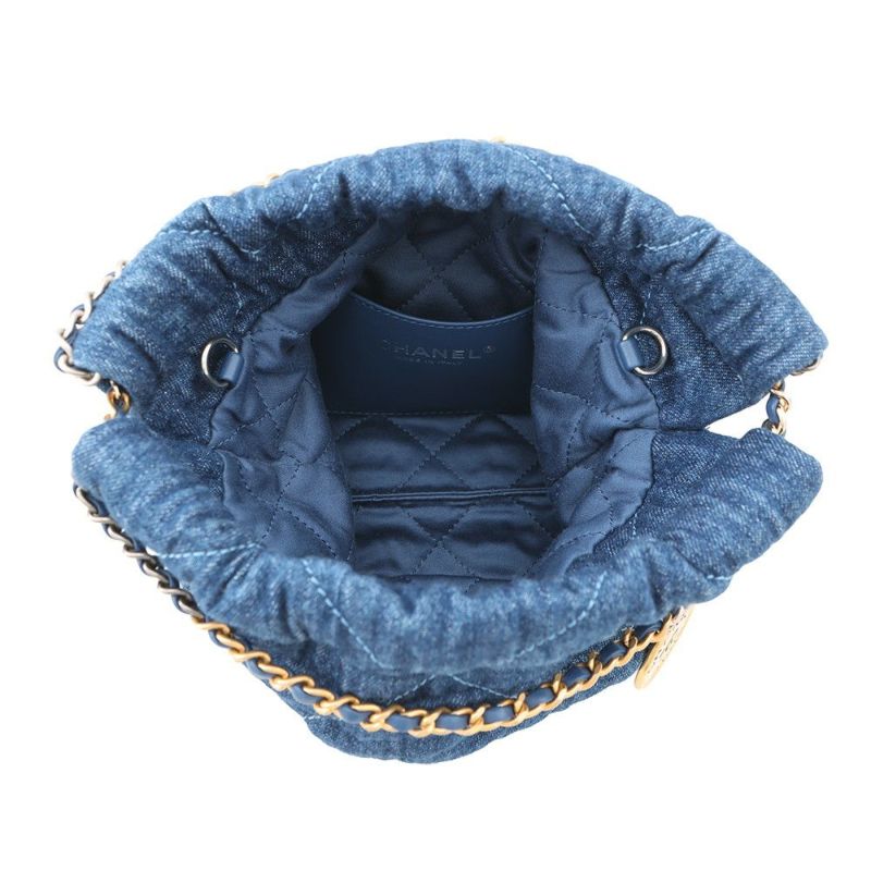 シャネル ハンドバッグ CHANEL 22 ミニ ココマーク デニム コットン AS3980 CHANEL 2wayショルダーバッグ