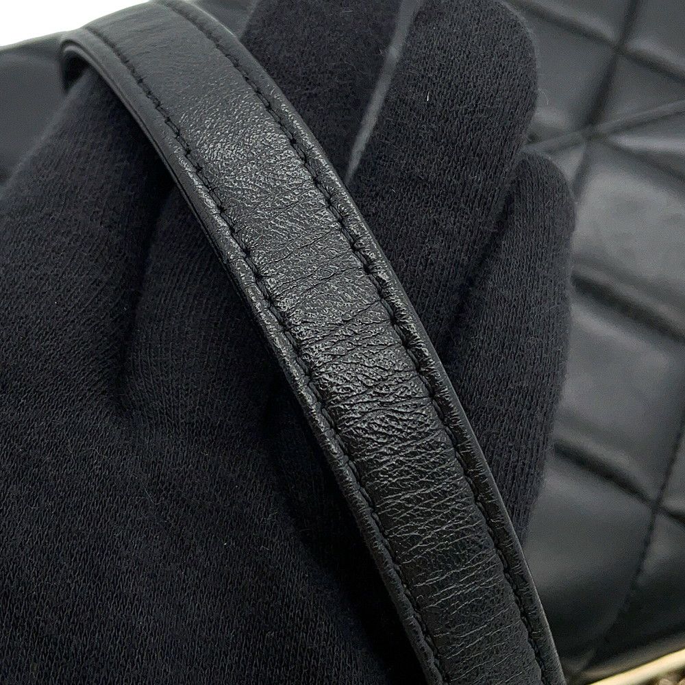 シャネル ハンドバッグ ココマーク マトラッセ トレンディCC ラムスキン A92236 CHANEL 2way チェーンショルダー 黒