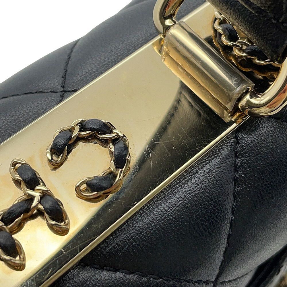 シャネル ハンドバッグ ココマーク マトラッセ トレンディCC ラムスキン A92236 CHANEL 2way チェーンショルダー 黒