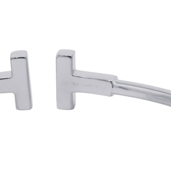 ティファニー ブレスレット Tワイヤー ブレスレット ラージ ダイヤモンド 計0.24ct K18WGホワイトゴールド 60010749 バングル